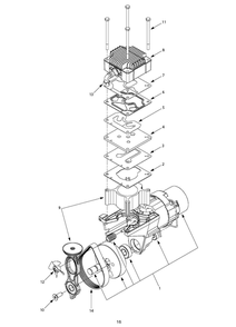 Section 1 Diagram and Parts List for WL390300AJ  Campbell Hausfeld Compressor